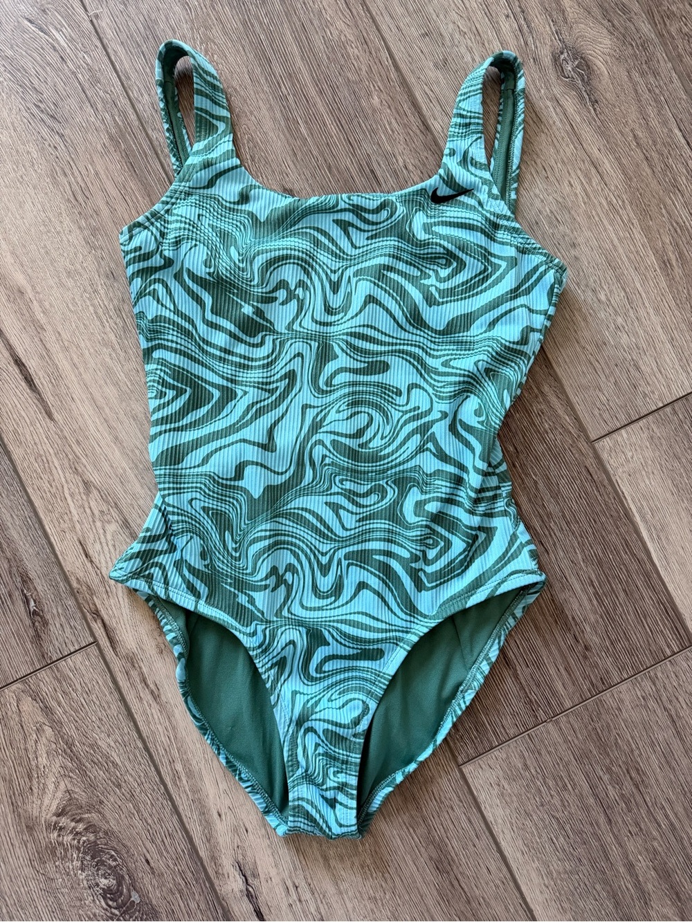 Nike Women’s One-Piece Swimsuit in Teal and Dark Green
